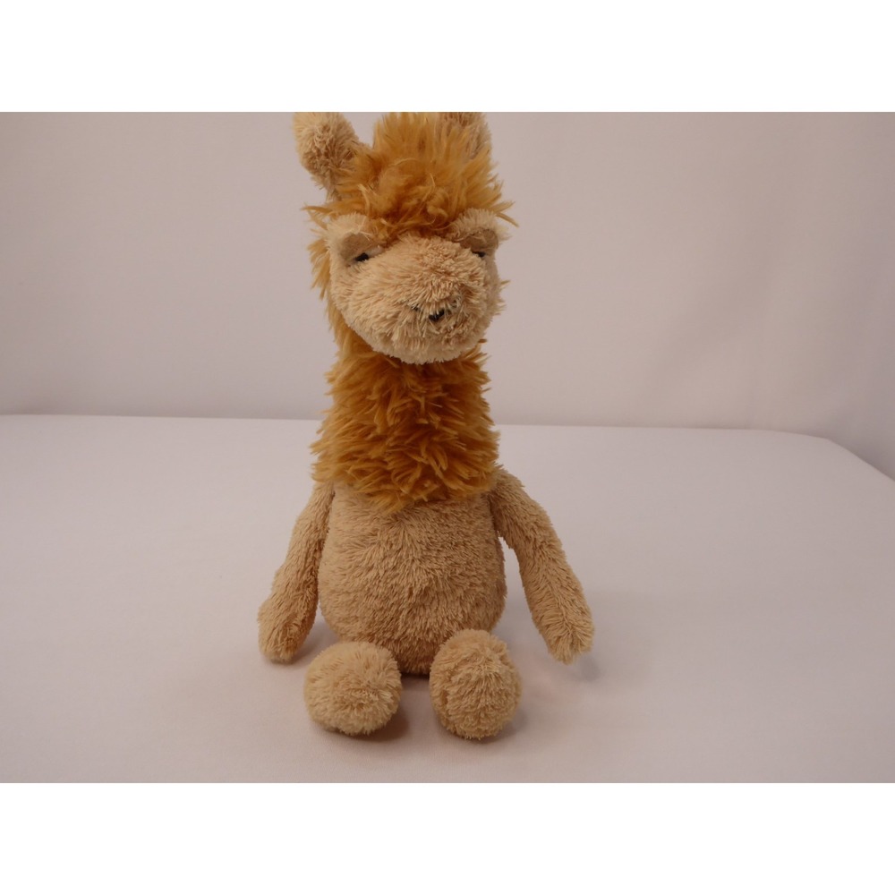 Retired Jellycat London Road to Rio Llama Plush Stuffed Animal Tan Eyes 14"